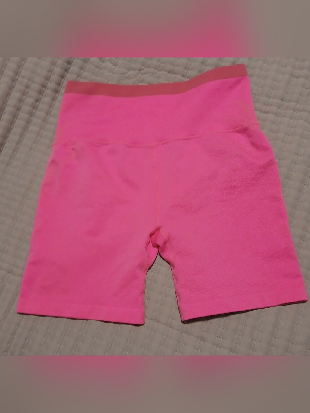 JoyLab Neon Pink High-Waist Athletic Bike Shorts